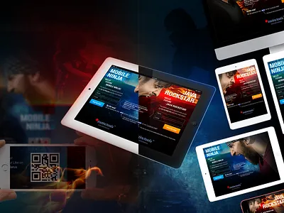 Mobile Ninja or Java Rockstar web and print desig instinctools landing page responsive web