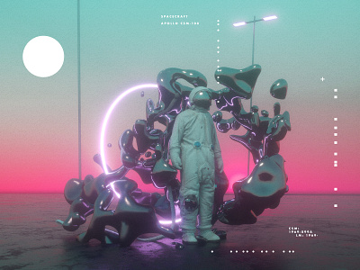 –Pink Dusk astronaut c4d cinema4d design fantasy octane octanerender space surreal