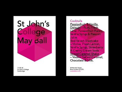 Cocktail Box Poster Design ball cocktail concept creative design designinspiration graphicdesign graphicdesigner illustration mayball menu mindsparklemag minimaldesign poster print printdesign type typography university universityofcambridge