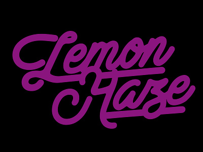 Lemon Haze 2 brand cbd fun lettering logo marijuana