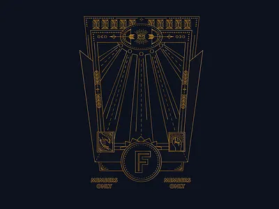 Underground Ladygang Web Portal dark design gold illustration speakeasy ui vector