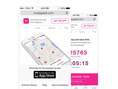 Parking Solution UI mobile web msite parking ui user experience user interface