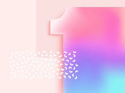 36days_1 1 2d 36daysoftype design gradient illustration number type typography