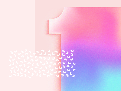 36days_1 1 2d 36daysoftype design gradient illustration number type typography