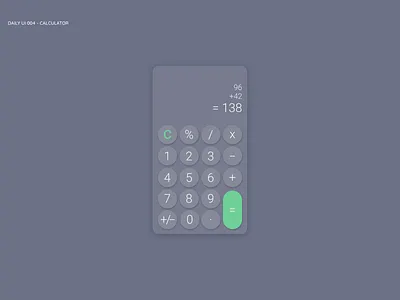 Daily UI - Calculator app calculator daily 100 daily 100 challenge daily challange daily ui 004 daily ui challange dailyui design ui ux