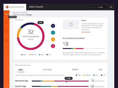 Orchestron app testing ui user interface visual design web app