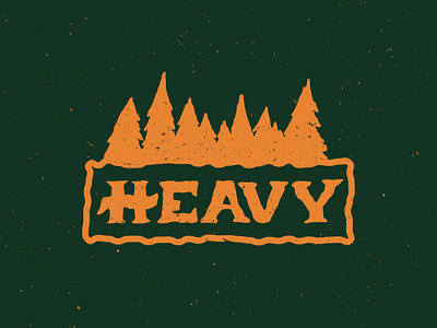 Heavy Outdoors adobe badge design dribbble font graphic design green grit hand illustration lettering logo orange photoshop shot texture type typography