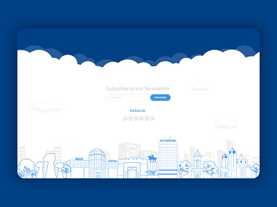 Newsletter footer city clean design flat footer footer design illustration logo newsletter newsletter design silhouette ui ux web webdesign website