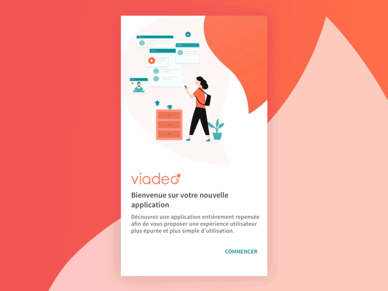 Onboarding Viadeo app mobile onboarding principle ui uidesign viadeo