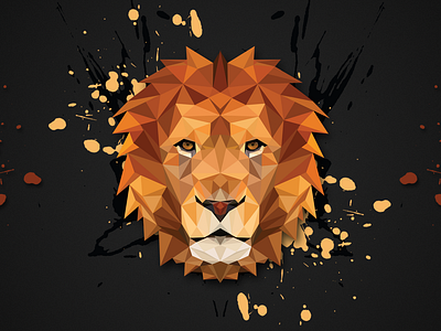 Polygon Lion design illustration lion polygon polygon art vector