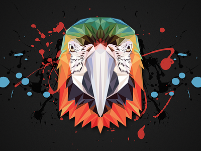 Polygon Parrot design illustration parrot polygon polygon art vector