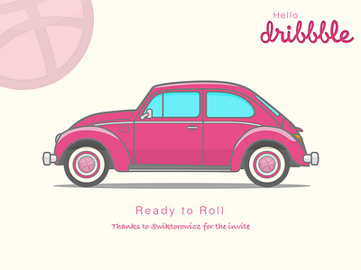 Hello Dribbble car dribbble dribbble ball dribbble best shot dribbble debut dribble dribble best shot dribbleinvite dribbler hello dribbble hello dribble illustration retro retro car visuals