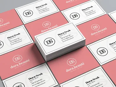 dora.beauté - Business Card branding bussines card design logo makeup makeup artist personal brand personal branding typography