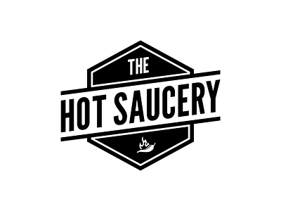 the Hot Saucery Logo badge branding design flat graphic design graphic art icon illustration illustrator lettering logo minimal type typography vector