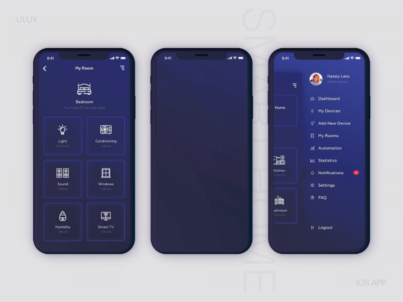 Smart Home Ios App animation app app animation app dashboard app design behance behance project design home app ios persona principle research skecth smart assistant smart devices smart home ui ux
