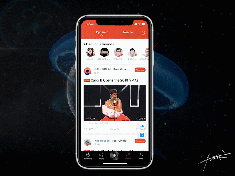 Netease Music Animation ae animation app，ui concept design principle sketch