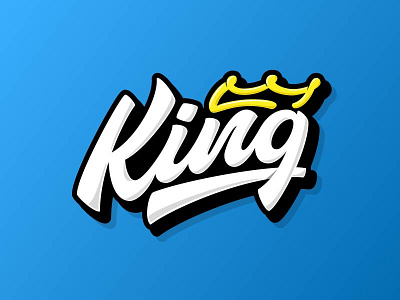 King branding cool design illustration lettering logo logotype script typography