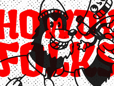 Howdy Folks! ax bear brand branding cartoon color design fun hello hi howdy illustration logo lumber lumberjack