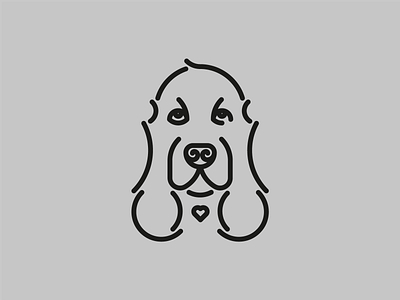 My best friend animal cocker dog friend illustration love pet spaniel