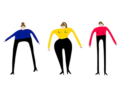 Everybody (Backstreet's Back) body everybody illustration illustrator london shapes woman