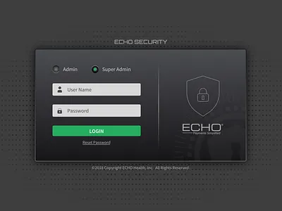 Admin Login Screen admin admin theme atomic design dark theme dark ui encrypted enterprise app enterprise software form design interaction design login design login form login page privacy radio button secure security app web app design web application
