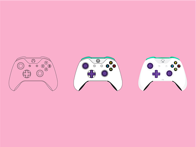 Progress of Controller Illustration branding design drawing illustartor illustration illustrator vector vector illustration xbox