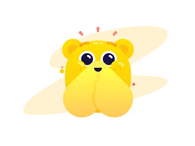 Speak no evil bear character color design dribbble flat flatdesign illustration speak vector