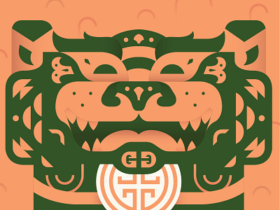 Happy Fu Dog chinese collar dog foo dog fu dog guardian