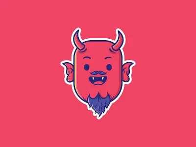 The Devil cute devil icon illustration logo stickers t shirt t shirt tees