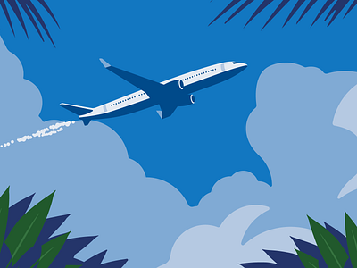 Savings Goal - Holiday clouds digital flat fund getaway holiday illustration plane saving sunny travel vector