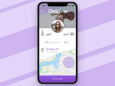 Daily UI #006- Profile dailyui dailyui006 instrument ios iphone music profile ui