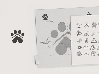 Hampton Cove Logo Sketch + Grid animal branding design designer dog icon identity logo logogrid logomark logoprocess logosketch logotype logovector mark sketch symbol