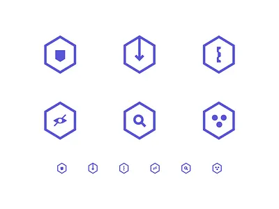 Simple Hex Icons clean hex icons hexagon hexagon icons hexagonal icon icons simple icons tech icons