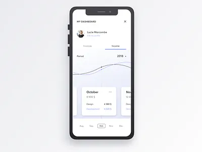 Freelancers' dashboard app curve design development digital evolution experience flat graphic interactive intuitive mobileapp navigation personal prototyping type ui user experience ux vector