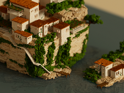 A Little Village on a Rock