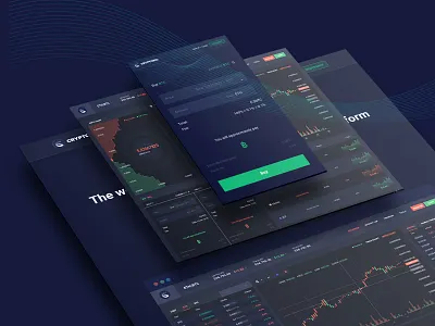 Cryptocurrency Trading Dashboard UI KIT bitcoin cryptocurrency currency exchange dashboad ico consulting illustration mining trading