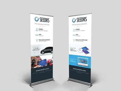 Pullup Banners for Entrepreneur Audience advertising banner branding collateral design event branding illustration logo