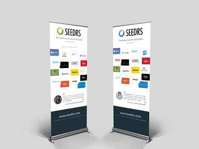 Pullup Banners for Entrepreneur Audience advertising banner branding collateral design event branding illustration logo