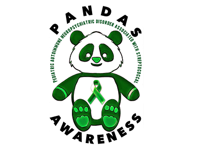 PANDAS AWARENESS MONTH awareness for the greater good help us spread the word! illustration logo