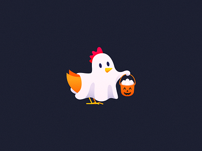 Chick or Treat 🐔| Vectober #5 chicken costume ghost halloween inktober inktober2018 trick or treat vectober