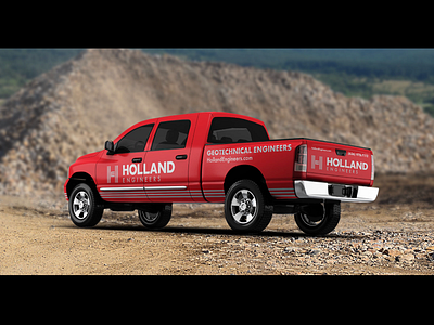 Holland Engineers Logo and Truck Graphics graphic design logo logo design truck truck graphics