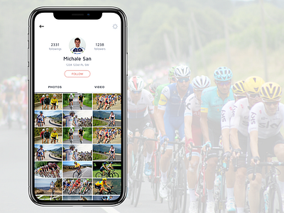 Tracking Profile adobe xd concept design fitness app interaction design ios landing page design mobile app mobile app design user center design user experience design user interface design ux