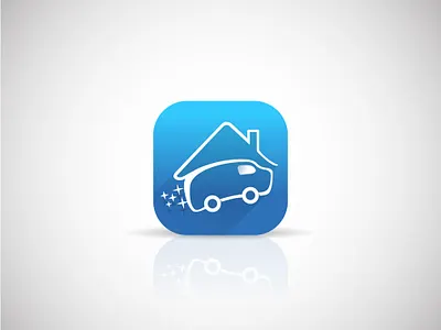 Car Wash app Icon app brand branding clean creative design flat icon icons identity illustration illustrator lettering logo minimal ux vector