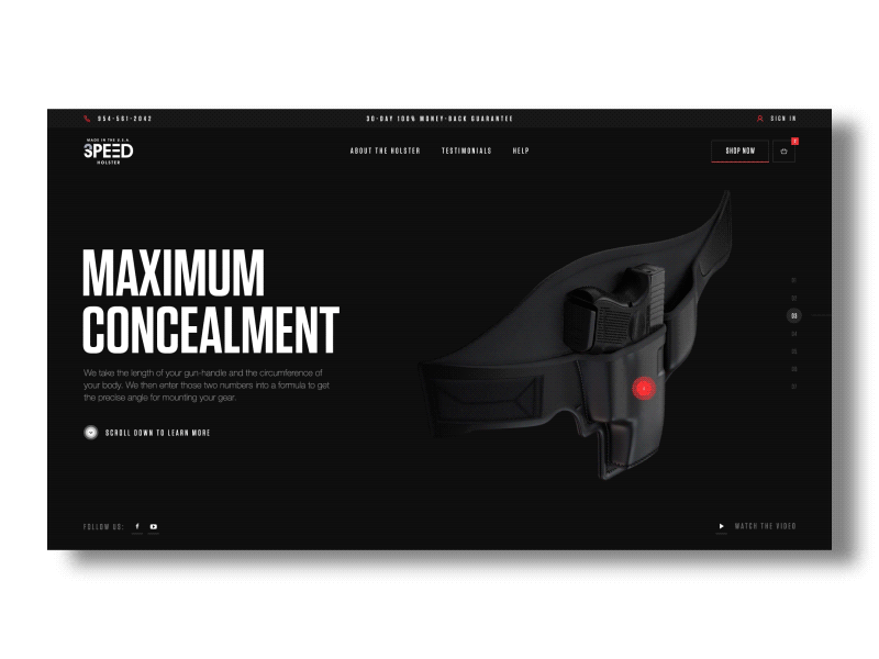 Holster 01 animation motion design web design