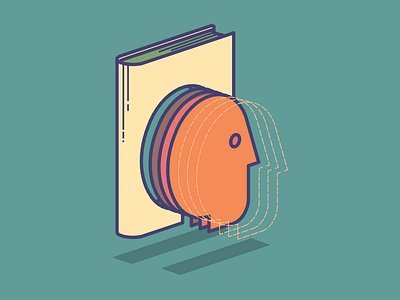 Code of Conduct Icon (5/7) book icon illustration isometric person