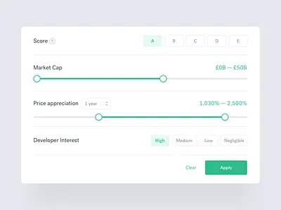 Lightswap Filtering UI coin crypto currency exchange finance graph green lightswap reports simple trade wallet
