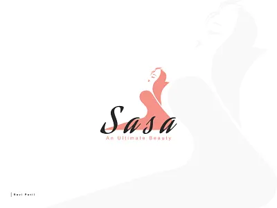 SASA An Ultimate Beauty beautiful beauty cosmetics female girl logo modern pink salon sasa ultimate logo women