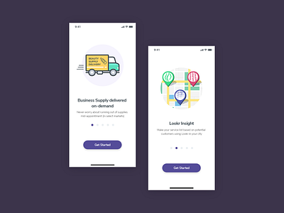 Onboarding screen app design flat icon illustration ui ux vector