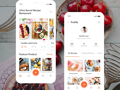 Food Delivery App app app design app concept delivery discover favorite dish food app iphone x app map minimal mobile my restaurant app profile restaurant newsfeed restaurant profile restaurant ui restuarant app userinterface white