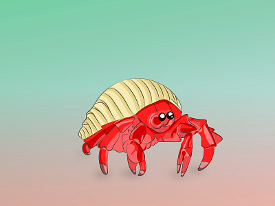 Crabby design digital art illustration logo photoshop vector wacom